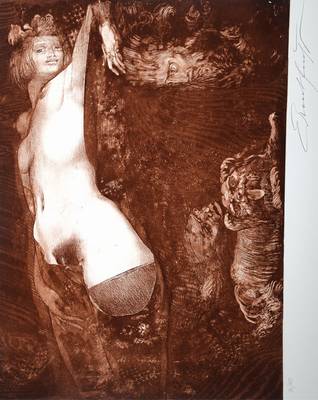 Ernst Fuchs, geb. 1930 Wien, Radierung, Salome, handsigniert und nummeriert 14/125, Motiv ca. 41,5x57,5 cm, Blattgr. ca. 60,5x79 cm