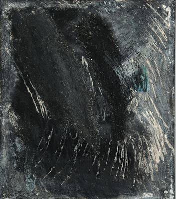 Rainer Plum, zeitgenössischer Künstler, Sehstück, Öl/Pigmente auf Nessel, rückseitig signiert und datiert 87, ca. 53x60x7 cm -- Charity - ...