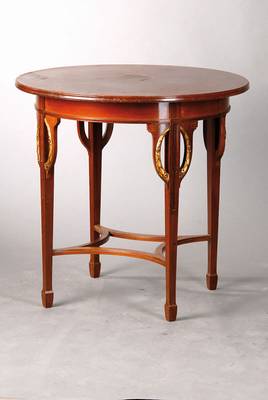 Beistelltisch, deutsch um 1900, Jugendstil, Hersteller: Württembergische Möbelfabrik Schildknecht & Cie., Stuttgart-Kirchheim, unleserliche Nr.: ...