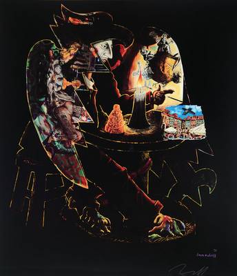 Jörg Immendorff, 1945-2007, Farboffset, im Druck signiert und datiert 98, handsigniert, Blattgr. ca. 61x55 cm