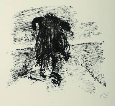 Bernhard Heisig, 1925-2011, Lithographie, handsigniert, Motiv ca. 14x16 cm, Blattgr. ca. 46x34 cm, unter Glas gerahmt