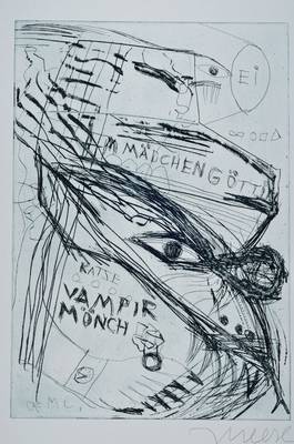 Jonathan Meese, geb. 1971, "Die Exe Schrympylei", Radierung auf dickem Bütten, Griffelkunst 327 A2, aus 2007, handsigniert, rückseitig ...