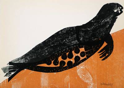 HAP Grieshaber, 1909-1981, Konvolut aus zwei Farbholzschnitten, je handsigniert, je ca. 43x31 cm, Blätter mit Gebr.-sp.