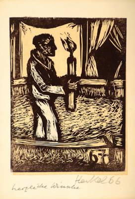Erich Heckel, 1883-1970, "Lichtträger", Farbholzschnitt auf festem Velin, handsigniert, datiert 1966, beschr. "herzliche ...