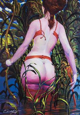 Ernst Fuchs, geb. 1930 Wien, Dianah, Giclee auf Leinwand, handsigniert und nummeriert 209/300, aus 2012, Blattgr. ca. 61x45 cm