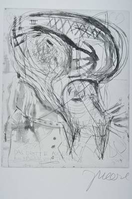 Jonathan Meese, geb. 1971, "Das Dritte Auge", Radierung auf dickem Bütten, Griffelkunst 327 A3, aus 2007, handsigniert, rückseitig ...