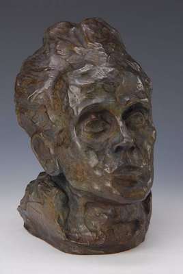 Egon Schiele, 1890-1918, Bronzeskulptur, Selbstbildnis, gestempelt Egon Schiele 1980, nummeriert 245/300, WVZ Kallir 4f, nach einer Terrakotta ...
