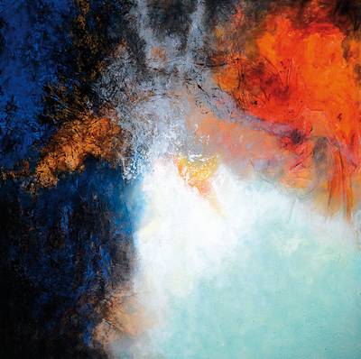Marion Schmidt, geb. 1963 Eschwege, "Blaumohn", Acryl/Lwd, rechts unten signiert, rückseitig betitelt, ca. 100x100cm