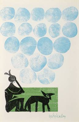 HAP Grieshaber, 1909-1981, Konvolut aus zwei Farbholzschnitten, je handsigniert, ca. 26x17 cm bzw. 22x23 cm, PP, unter Glas gerahmt