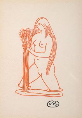 Aristide Maillol, 1861-1944, Konvolut aus zwei Holzschnitten, "Weiblicher Akt" und "Zwei badende Mädchen" aus: Die Oden des ...