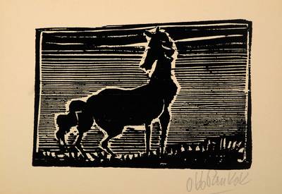 Otto Pankok, 1893-1966, Signaturen, Martha Saalfeld und Illustration Otto Pankok, 2 Jahrgang 3. Folge, Blätter für Grafik und Dichtung, 5 ...