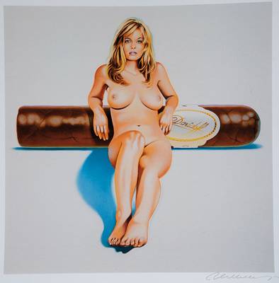 Mel Ramos, geb. 1935 Sacramento, Farboffset, Hav-a-Havanna, handsigniert, Blattgr. ca. 48x48 cm