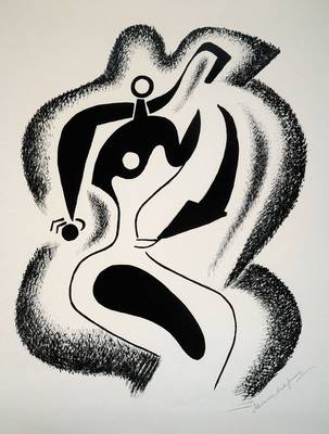 Alexander Archipenko, 1887-1964, Lithographie, handsigniert, Blattgr. ca. 73x55 cm