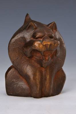 Gernot Rumpf, geb. 1941 Kaiserslautern, Löwenkopf, Bronzeguß, signiert und nummeriert 8/30, H. ca. 10.5cm