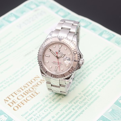 ROLEX Herrenarmbanduhr Oyster Perpetual Date Yacht-Master Referenz 16622, Automatik, Chronometer der Superlative in Edelstahl/Platin kombiniert inkl. ...