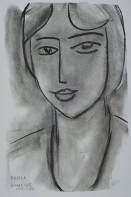 Henri Matisse, 1869-1954, Paula, Lithographie, drucksigniert, PP, ca. 45x33 cm, unter Glas gerahmt