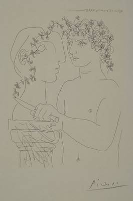 Pablo Picasso, 1881-1973, Junger Bildhauer bei der Arbeit, Lithographie nach der Auflage, Suite Vollard, Narcisse, vgl. Bloch Nr. 156, VG Bild-Kunst ...
