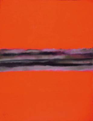 Gaston Galé, zeitgenössischer belgischer Künstler, Abstrakte Komposition in Rot Grau, Öl/Lwd., handsigniert, ca. 90x70 cm, Leisten