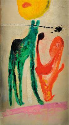 Vaclav Dobrovolny, zeitgenössischer Künstler, Abstrakte Komposition, Tempera/Acryl auf Hartfaser, rückseitig signiert und datiert 80, betitelt, ...