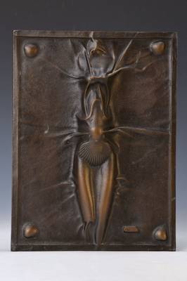 Paul Wunderlich, 1927-2010, Aphrodite, Bronzerelief, in der Platte signiert, ca. 24x32 cm