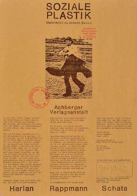 Joseph Beuys, 1921-1986, Soziale Plastik, Farboffset, handsigniert, gestempelt free international university, ca. 42 x 29 cm, unter Glas gerahmt
