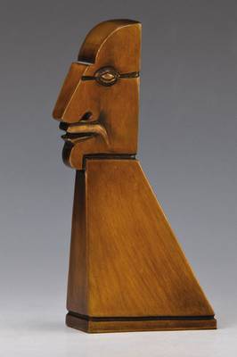 Paul Wunderlich, 1927-2010, Bronzeskulptur, Selbstdarstellung, signiert und nummeriert 1371/5000, H. ca. 14,5 cm