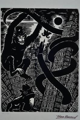 Frans Masereel, 1889-1972, Holzschnitt, Stempelsignatur, nummeriert 59/100, von 1988, rückseitig Stempel der Stiftung Saarbrücken, Motiv ca. 31x23 ...