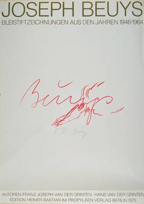 Joseph Beuys, 1921-1986, Offset, handsigniert, Blattgr. ca. 70x50 cm, starke Gebr.-Sp.