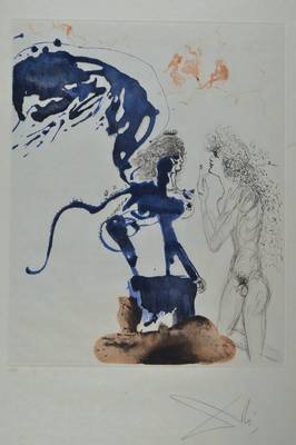 Salvador Dali, 1904-1989, Ödipus, aus der Serie: Mythologie, Radierung auf Japan, handsigniert und nummeriert LII/C, WVZ Nr. 120, Plattengr. ca. ...
