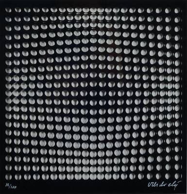 Victor Vasarely, 1908-1997, Carrer Cinétique, Siebdruck auf transparentem Kunststoff und Papier, in zwei Teilen, handsigniert und nummeriert 12/100, ...