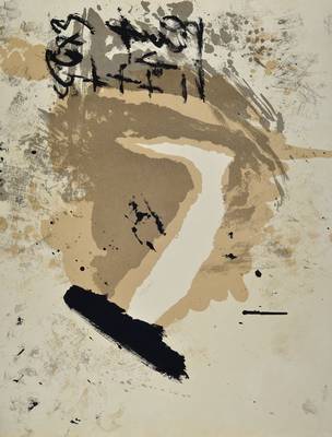 Antoni Tapies, 1923-2012, Farblithographie, handsigniert und nummeriert 131/150, Blattgr. ca. 50x64,5 cm