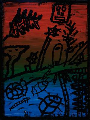 Martin Turner, geb. 1964 Mannheim, MT Nr. 90 Intermezzo 4, Acryl/Lwd, lackiert, rückseitig handsigniert, ca. 80x60 cm