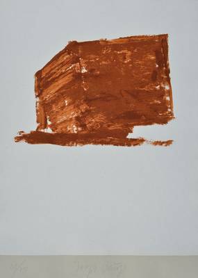 Joseph Beuys, 1921-1986, Wandernde Kiste 1, Lithographie, auf dem unterlegten Blatt handsigniert und nummeriert 28/75, WVZ Schellmann Nr. 355, von ...