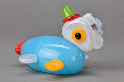 Otmar Alt, geb. 1940, Fantasiewesen, Glasskulptur, mit Ritzsignatur, H. ca. 12 cm, L. ca. 17 cm