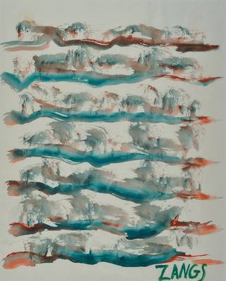 Herbert Zangs, 1924-2003, Aquarell auf Papier, rechts unten signiert, PP, ca. 43x35 cm, unter Glas gerahmt