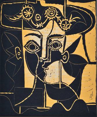 Pablo Picasso, 1881-1973, Femme au Chapeau Orné, Farbserigraphie auf Bütten, nach dem Original von 1962, Ed. Segers, Succession P.P. 1998, Motiv ...