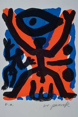A.R. Penck, geb. 1939 Dresden, Siebdruck, Augen-Komposition, handsigniert und nummeriert e.a., Auflage 30 + 3 e.a. Exemplare, Motiv ca. 30x23 cm, PP, ...