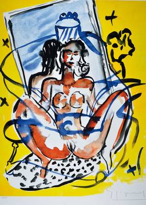 Stefan Szczesny, geb. 1951 München, Nude on mirror, Giclee auf Baumwollpapier, handsigniert und nummeriert 24/50, 2013, Blattgr. ca. 79.5x60.5 cm