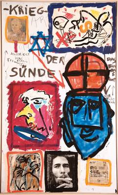 Peter Robert Keil, geb. 1942, ohne Titel, Öl/Acryl Mischtechnik auf Hartfaser, unsigniert, ca. 258x155 cm