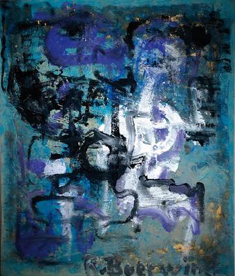 Rudi Baerwind, 1910-1982 Mannheim, abstrakte Komposition, Öl/Holz, signiert, ca. 122x102.5 cm