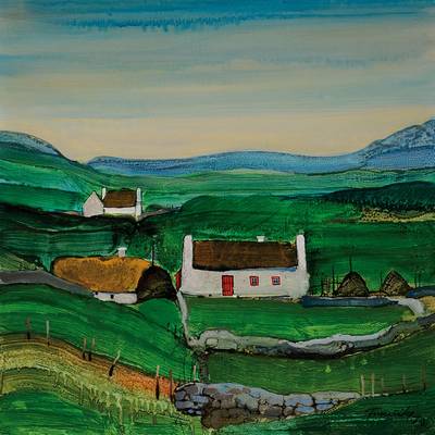 Dieter Framke, 2 Pendants, 1935 Mecklenburg, seit 1955 in Köln tätig, Grafiker und Fotograf, zwei Irland-Impressionen, Öl/Platte, signiert und ...