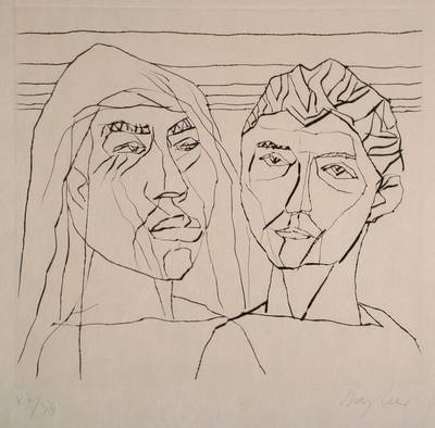Eduard Bargheer, 1901-1979, Radierung auf Japan, handsigniert und nummeriert 47/50, Platte ca. 22x24 cm, Blattgr. ca. 44x31.5 cm