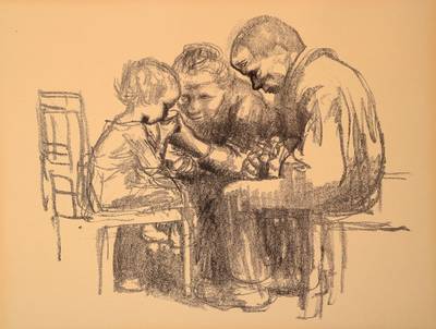 Käthe Kollwitz, 1867-1945, Lithographie, unsigniert, Blattgröße: ca. 31,5x40 cm