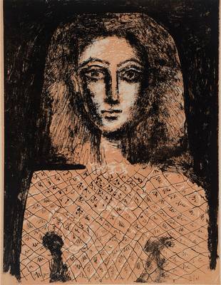 Pablo Picasso, 1881-1973, Konvolut aus vier Lithographien, "Corsages à Carteaux", "Tête dejeune fille", "Buste au fond ...