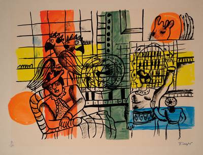 Fernand Léger, 1881-1955, Konvolut aus drei Farblithographien, je im Druck signiert, nummeriert 81/180 bzw. 143/180 bzw. 29/180, Blattgr. ca. ...