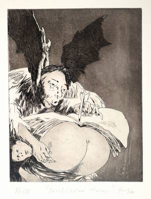 Zhao Yongbo, geb. 1964 Hailong, Konvolut aus drei Radierungen, "Sie fressen alles", "Yongbo wird verprügelt", "Teuflischer ...