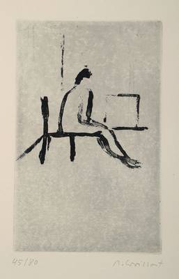Michael Croissant, 1928-2002, Lithografie auf dickem Büttenpapier, handsigniert und nummeriert 45/80, Platte ca. 24,5x15,5 cm, Blattgr. ca. 53,5x39 ...