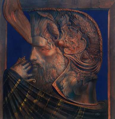 Ernst Fuchs, geb. 1930 Wien, Siebdruck, handsigniert und nummeriert 77/450, Motiv ca. 46,5x45 cm, ca. 80x58 cm, unter Glas gerahmt