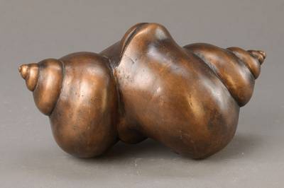 Gernot Rumpf, geb. 1941 Kaiserslautern, Bronzeskulptur, Schnecken, signiert und nummeriert 12/25, datiert AD 1996, Giesserstempel Schmäke ...