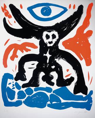 A.R. Penck, geb. 1939 Dresden, Pilatus, Siebdruck, 1922, handsigniert und nummeriert e.a., Auflage 44, ca. 90x72 cm